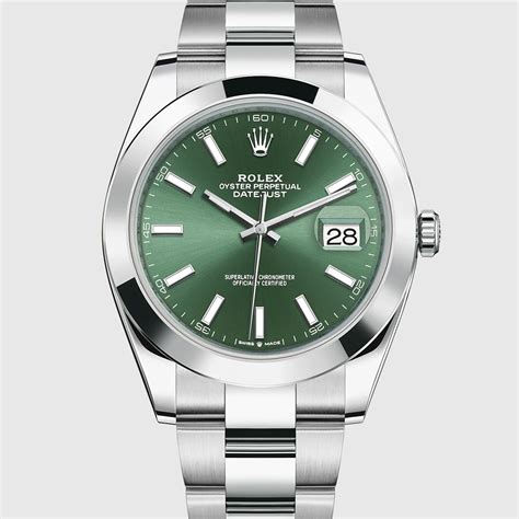 rolex date just mint green|Rolex Datejust 41mm mint green.